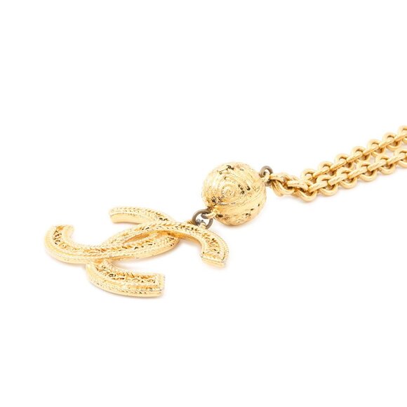 CHANEL Gold Logo Necklace - Picture 2 of 13